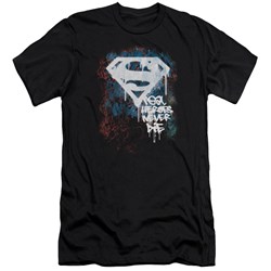 Superman - Mens Real Heroes Never Die Premium Slim Fit T-Shirt
