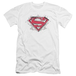 Superman - Mens Hastily Drawn Shield Premium Slim Fit T-Shirt