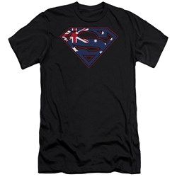 Superman - Mens Australian Shield Premium Slim Fit T-Shirt