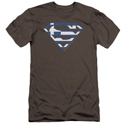 Superman - Mens Greek Shield Premium Slim Fit T-Shirt