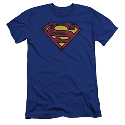 Superman - Mens Charcoal Shield Premium Slim Fit T-Shirt