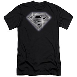 Superman - Mens Bling Shield Premium Slim Fit T-Shirt