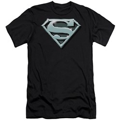 Superman - Mens Chrome Shield Premium Slim Fit T-Shirt