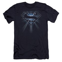 Superman - Mens Glowing Shield Premium Slim Fit T-Shirt