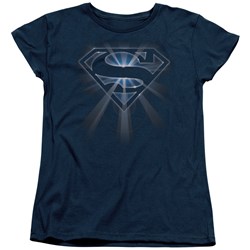 Superman - Womens Glowing Shield T-Shirt