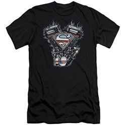 Superman - Mens V Twin Logo Premium Slim Fit T-Shirt