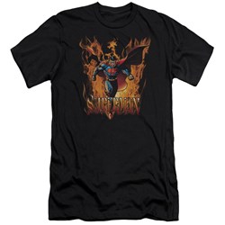 Superman - Mens Through The Fire Premium Slim Fit T-Shirt