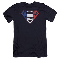 Superman - Mens French Shield Premium Slim Fit T-Shirt