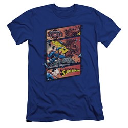 Superman - Mens Superman Vs Zod Premium Slim Fit T-Shirt
