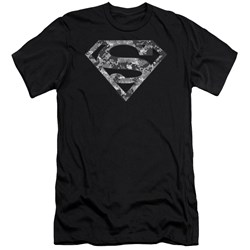 Superman - Mens Urban Camo Shield Premium Slim Fit T-Shirt
