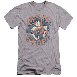 Superman - Mens Coming Through Premium Slim Fit T-Shirt