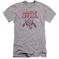 Superman - Mens Steel Retro Premium Slim Fit T-Shirt