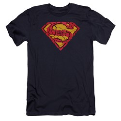 Superman - Mens Shattered Shield Premium Slim Fit T-Shirt