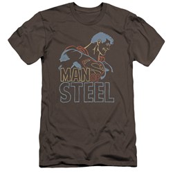 Superman - Mens Colored Lines Premium Slim Fit T-Shirt