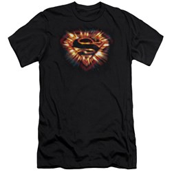 Superman - Mens Space Burst Shield Premium Slim Fit T-Shirt