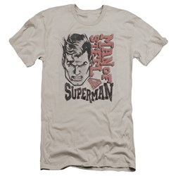 Superman - Mens Retro Lines Premium Slim Fit T-Shirt