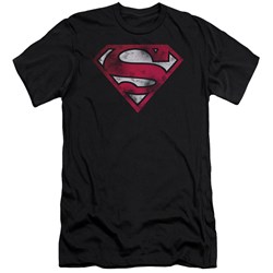 Superman - Mens War Torn Shield Premium Slim Fit T-Shirt