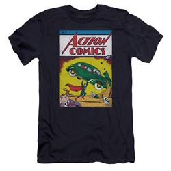 Superman - Mens Action No. 1 Premium Slim Fit T-Shirt