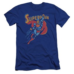 Superman - Mens Life Like Action Premium Slim Fit T-Shirt