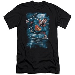 Superman - Mens Stormy Flight Premium Slim Fit T-Shirt