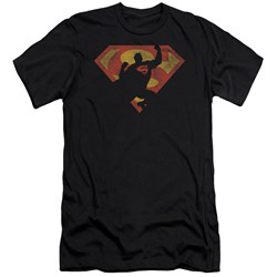 Superman - Mens S Shield Knockout Premium Slim Fit T-Shirt
