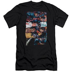 Superman - Mens Torn Collage Premium Slim Fit T-Shirt