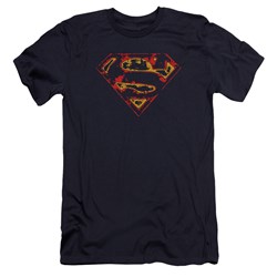 Superman - Mens Super Distressed Premium Slim Fit T-Shirt
