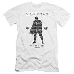 Superman - Mens Paisley Sihouette Premium Slim Fit T-Shirt