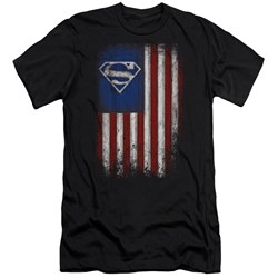 Superman - Mens Old Glory Shield Premium Slim Fit T-Shirt