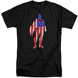Superman - Mens Flag Silhouette Tall T-Shirt