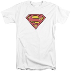 Superman - Mens Airbrush Shield Tall T-Shirt