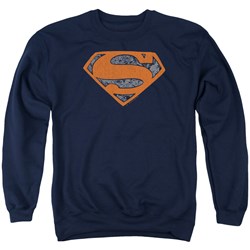 Superman - Mens Vintage Shield Collage Sweater