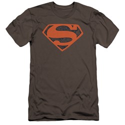 Superman - Mens Vintage Shield Collage Premium Slim Fit T-Shirt