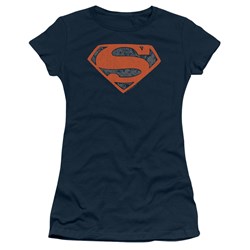 Superman - Juniors Vintage Shield Collage T-Shirt