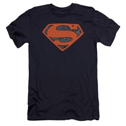 Superman - Mens Vintage Shield Collage Premium Slim Fit T-Shirt