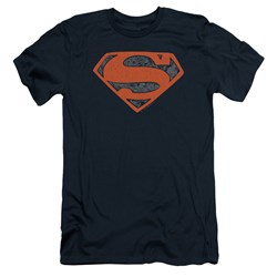 Superman - Mens Vintage Shield Collage Slim Fit T-Shirt