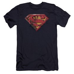 Superman - Mens Rusted Shield Premium Slim Fit T-Shirt