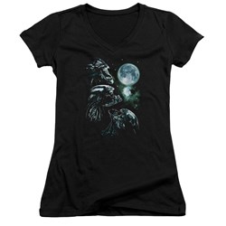 Aliens - Juniors Alien Howl V-Neck T-Shirt