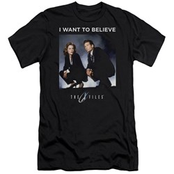 X Files - Mens Want To Believe Premium Slim Fit T-Shirt