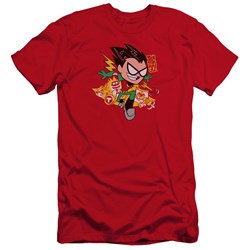 Teen Titans Go - Mens Robin Premium Slim Fit T-Shirt