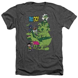 Teen Titans Go - Mens Beast Boy Stack Heather T-Shirt