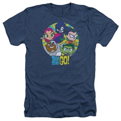 Teen Titans Go - Mens Go Go Group Heather T-Shirt
