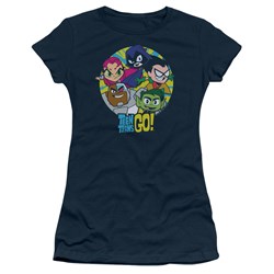 Teen Titans Go - Juniors Go Go Group T-Shirt