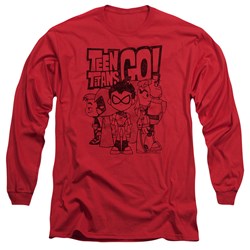 Teen Titans Go - Mens Team Up Long Sleeve T-Shirt