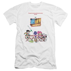 Teen Titans Go To The Movies - Mens Poster Premium Slim Fit T-Shirt