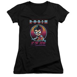 Teen Titans Go To The Movies - Juniors Robin V-Neck T-Shirt