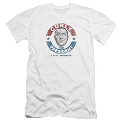 Three Stooges - Mens Curly For President Premium Slim Fit T-Shirt