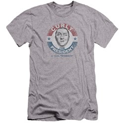 Three Stooges - Mens Curly For President Premium Slim Fit T-Shirt