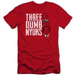 Three Stooges - Mens Three Dumb Nyuks Premium Slim Fit T-Shirt