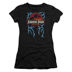 Jurassic Park - Juniors Lightning Logo T-Shirt